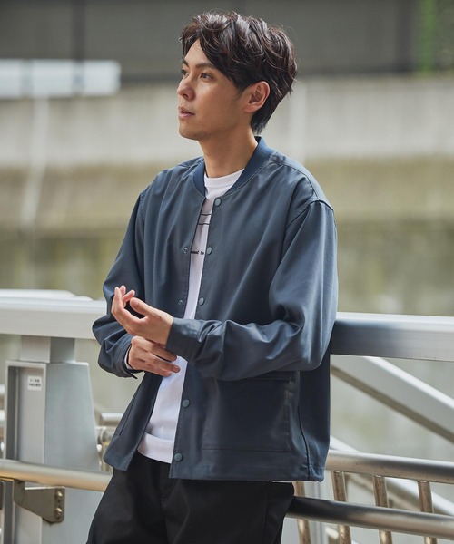 セール】【セットアップ着用可能】ポリエステルギャバジンシャツ