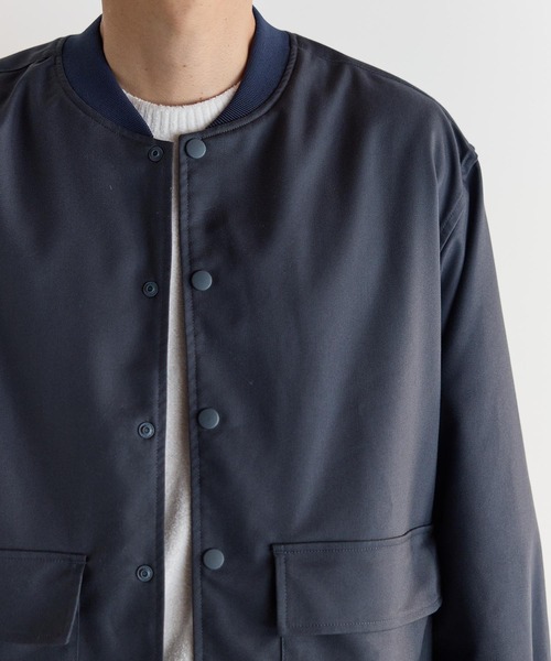 UNION STATION(ユニオンステーション)の「【セットアップ着用可能】ポリエステルギャバジンシャツブルゾン(ブルゾン・メンズ・ブラック/グレー・M/L)」の11枚目の写真