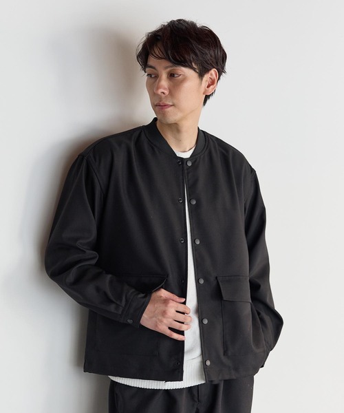 セール】【セットアップ着用可能】ポリエステルギャバジンシャツ