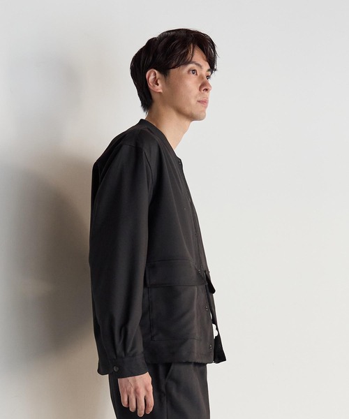 UNION STATION(ユニオンステーション)の「【セットアップ着用可能】ポリエステルギャバジンシャツブルゾン(ブルゾン・メンズ・ブラック/グレー・M/L)」の15枚目の写真