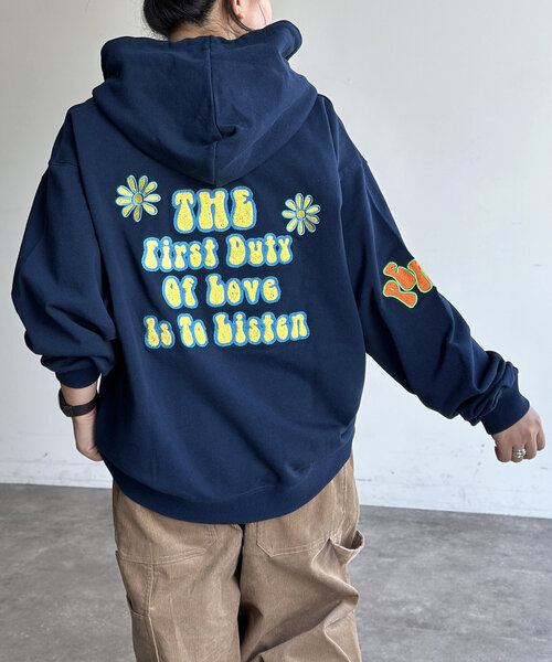 CPCM（シーピーシーエム）の「サガラ刺繍ジップパーカー（パーカー・レディース・チャコールグレー/ネイビー/グレー・MEDIUM/LARGE）」の3枚目の写真