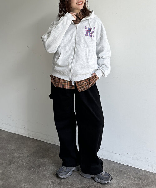 CPCM（シーピーシーエム）の「サガラ刺繍ジップパーカー（パーカー・レディース・チャコールグレー/ネイビー/グレー・MEDIUM/LARGE）」の18枚目の写真