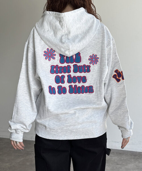 CPCM（シーピーシーエム）の「サガラ刺繍ジップパーカー（パーカー・レディース・チャコールグレー/ネイビー/グレー・MEDIUM/LARGE）」の21枚目の写真