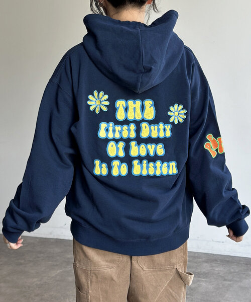 CPCM（シーピーシーエム）の「サガラ刺繍ジップパーカー（パーカー・レディース・チャコールグレー/ネイビー/グレー・MEDIUM/LARGE）」の8枚目の写真