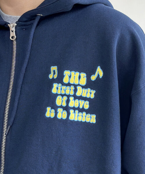 CPCM（シーピーシーエム）の「サガラ刺繍ジップパーカー（パーカー・レディース・チャコールグレー/ネイビー/グレー・MEDIUM/LARGE）」の9枚目の写真