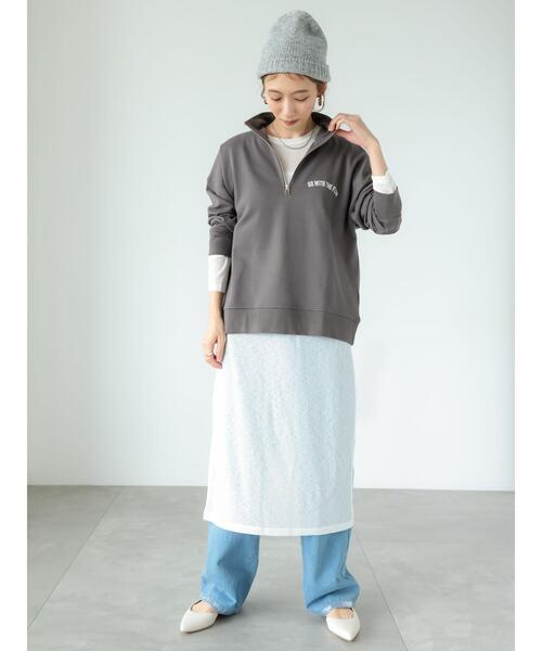 Lugnoncure（ルノンキュール）の「シアーカットワンピース（ワンピース・レディース・ブラック/オフホワイト・F）」の5枚目の写真