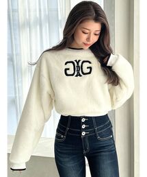 GYDA | Symmetry GYDAエコファーショートトップス(Tシャツ/カットソー)