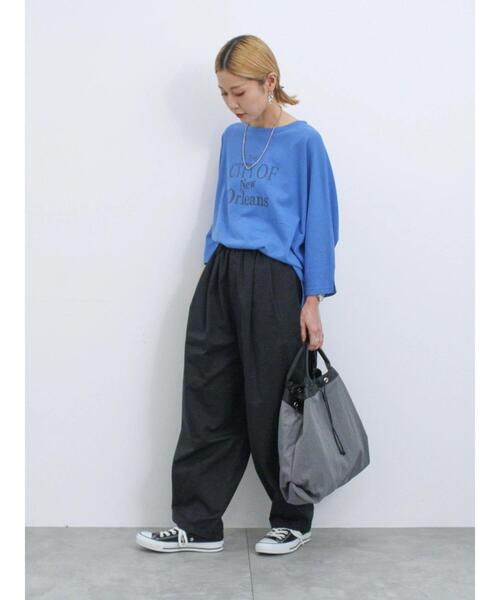 Samansa Mos2 blue（サマンサモスモスブルー）の「ナイロン巾着トートバッグ（ハンドバッグ・レディース・ブラック/グレー/ベージュ・F）」の7枚目の写真