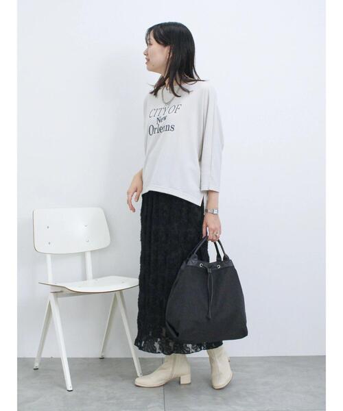 Samansa Mos2 blue（サマンサモスモスブルー）の「ナイロン巾着トートバッグ（ハンドバッグ・レディース・ブラック/グレー/ベージュ・F）」の20枚目の写真