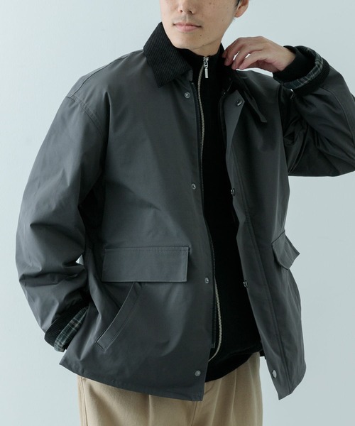 ITEMS URBANRESEARCH(アイテムズ アーバンリサーチ)の「『XLサイズあり』チェックライニング ハンティングジャケット(ミリタリージャケット・メンズ・チャコールグレー/カーキ/ブラック・X-LARGE/MEDIUM/LARGE)」の5枚目の写真