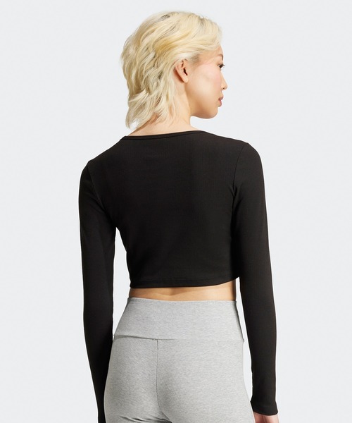 adidas/アディダス adidas ORI ESS CROP LS クロップ 長袖Tシャツ（T