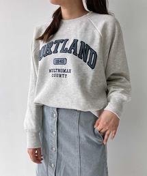 AS KNOW AS plus | ◇アソートデザイン チェーン刺繍 アーチロゴスウェットプルオーバー(スウェット)