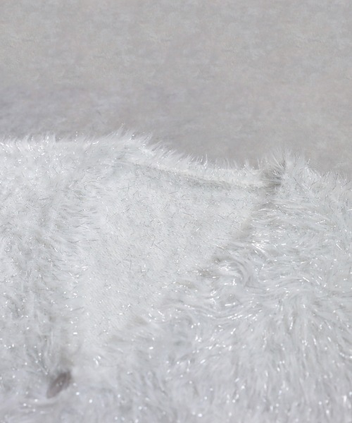 antiqua(アンティカ)の「ラメシャギーニットカーディガン(ニット/セーター・レディース・ネイビー/ホワイト・ONESIZE)」の14枚目の写真