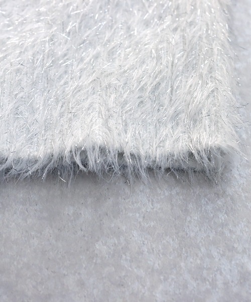 antiqua(アンティカ)の「ラメシャギーニットカーディガン(ニット/セーター・レディース・ネイビー/ホワイト・ONESIZE)」の16枚目の写真