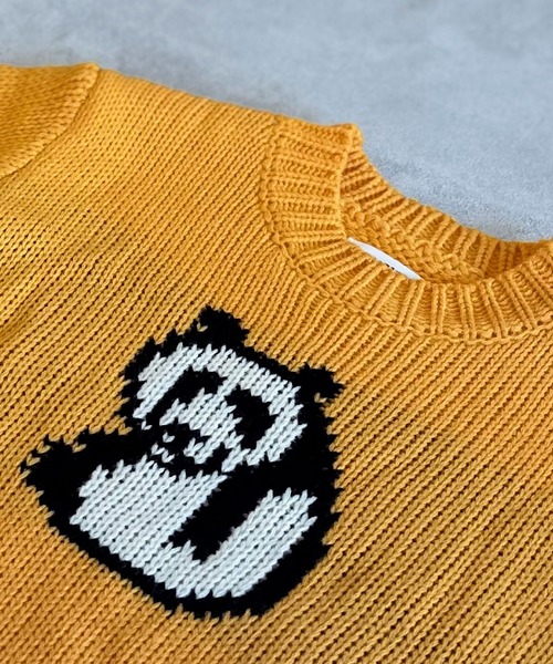 HOGAN RANCH WEAR（ホーガンランチウエア）の「【おうちで洗える】クルーネックセーター（ニット/セーター・キッズ・イエロー/グリーン/オフホワイト/ライトブルー・XS/LL/L/M/S）」の5枚目の写真