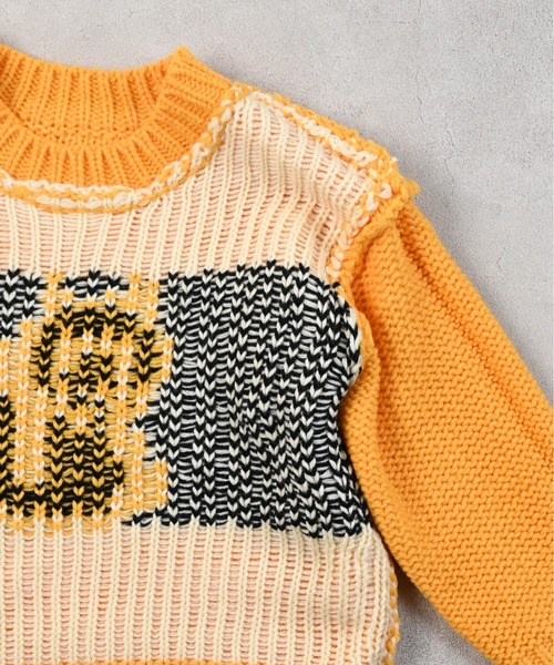 HOGAN RANCH WEAR（ホーガンランチウエア）の「【おうちで洗える】クルーネックセーター（ニット/セーター・キッズ・イエロー/グリーン/オフホワイト/ライトブルー・XS/LL/L/M/S）」の15枚目の写真