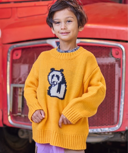 HOGAN RANCH WEAR（ホーガンランチウエア）の「【おうちで洗える】クルーネックセーター（ニット/セーター・キッズ・イエロー/グリーン/オフホワイト/ライトブルー・XS/LL/L/M/S）」の17枚目の写真