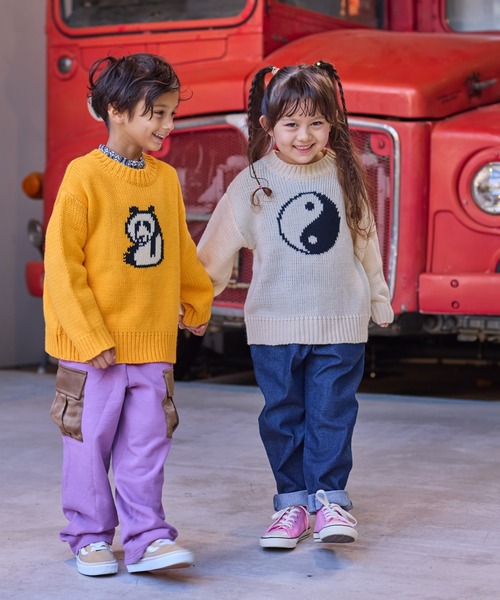 HOGAN RANCH WEAR（ホーガンランチウエア）の「【おうちで洗える】クルーネックセーター（ニット/セーター・キッズ・イエロー/グリーン/オフホワイト/ライトブルー・XS/LL/L/M/S）」の22枚目の写真