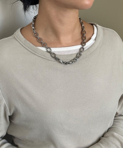 whoseA(フーシー)の「【金属アレルギー対応】AnywhereCombineNecklace/エニィウェア コンバインステンレスネックレス(ネックレス・レディース・シルバー/ゴールド・FREE)」の2枚目の写真