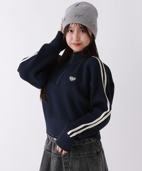 セール】ハーフZIPワッフルニット（ニット/セーター）｜repipi armario