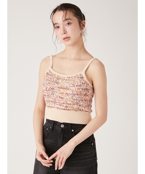 LILY BROWN（リリーブラウン）の「ツイードニットビスチェ（ニット