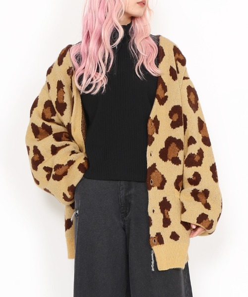 PUNYUS（プニュズ）の「もちもちレオパードカーディガン（カーディガン/ボレロ・レディース・ブラウン・2/3/4）」の9枚目の写真