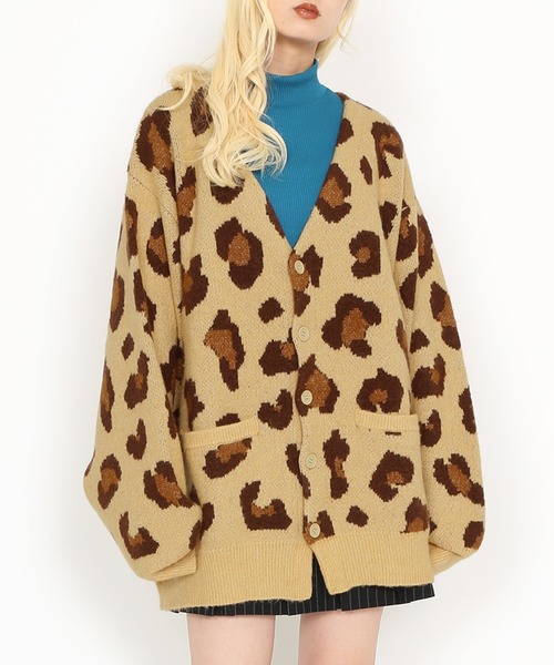 PUNYUS（プニュズ）の「もちもちレオパードカーディガン（カーディガン/ボレロ・レディース・ブラウン・2/3/4）」の11枚目の写真