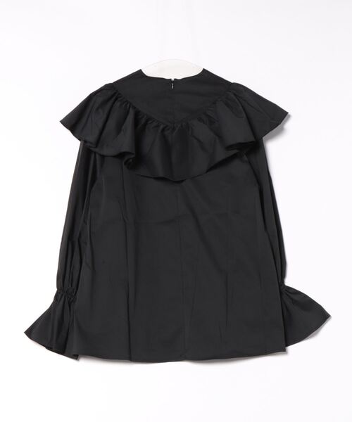 STYLEBLOCK（スタイルブロック）の「ブロードフリルチュニックブラウス（シャツ/ブラウス・レディース・ベージュ/チャコールグレー/ブラック/ホワイト・M）」の5枚目の写真