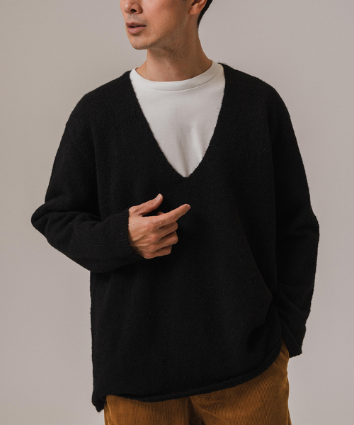 【セール】ETS.MATERIAUX (マテリオ) PERU ALPACA MIX V/N ニット（ニット/セーター）｜Ets.MATERIAUX（マテリオ）