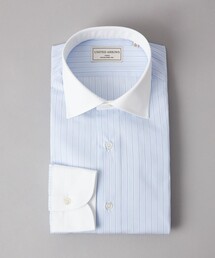 ALBINI オルタネイトストライプ セミワイドカラー クレリックシャツ