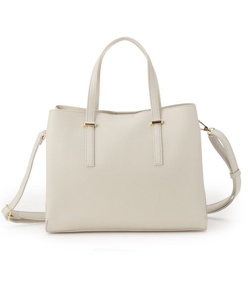 OPAQUE.CLIP（オペークドットクリップ）の「【2WAY】フロントバースクエアデザインミドルバッグ（ハンドバッグ・レディース・ブラック/アイボリー/ベージュ・00）」の13枚目の写真