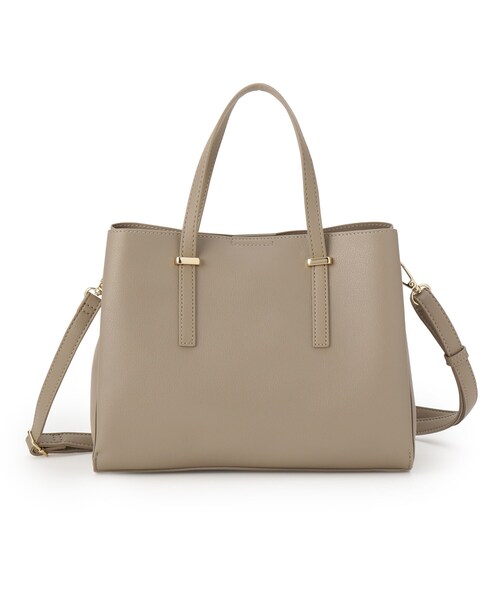 OPAQUE.CLIP（オペークドットクリップ）の「【2WAY】フロントバースクエアデザインミドルバッグ（ハンドバッグ・レディース・ブラック/アイボリー/ベージュ・00）」の15枚目の写真