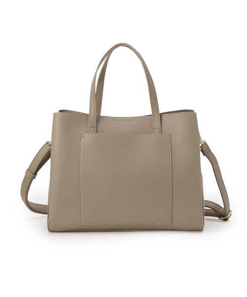 OPAQUE.CLIP（オペークドットクリップ）の「【2WAY】フロントバースクエアデザインミドルバッグ（ハンドバッグ・レディース・ブラック/アイボリー/ベージュ・00）」の17枚目の写真