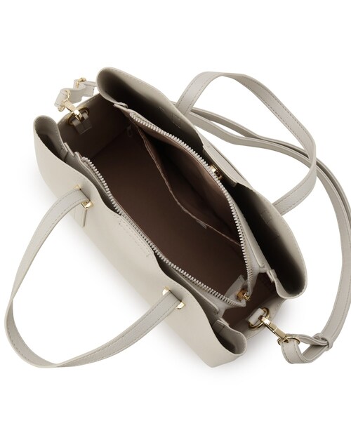 OPAQUE.CLIP（オペークドットクリップ）の「【2WAY】フロントバースクエアデザインミドルバッグ（ハンドバッグ・レディース・ブラック/アイボリー/ベージュ・00）」の20枚目の写真