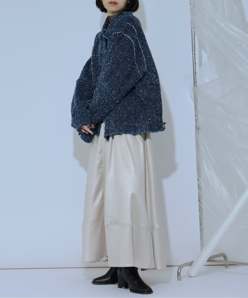 Ezick（エジック）の「spring edge fringe　デニムジャケット（デニムジャケット・レディース・ブラック/インディゴブルー・FREE）」の13枚目の写真