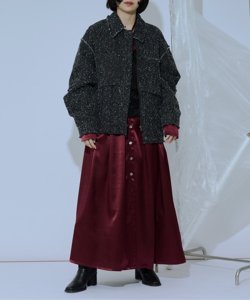 Ezick（エジック）の「spring edge fringe　デニムジャケット（デニムジャケット・レディース・ブラック/インディゴブルー・FREE）」の16枚目の写真