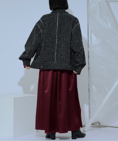 Ezick（エジック）の「spring edge fringe　デニムジャケット（デニムジャケット・レディース・ブラック/インディゴブルー・FREE）」の18枚目の写真