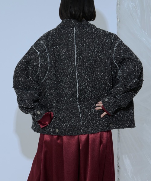 Ezick（エジック）の「spring edge fringe　デニムジャケット（デニムジャケット・レディース・ブラック/インディゴブルー・FREE）」の22枚目の写真