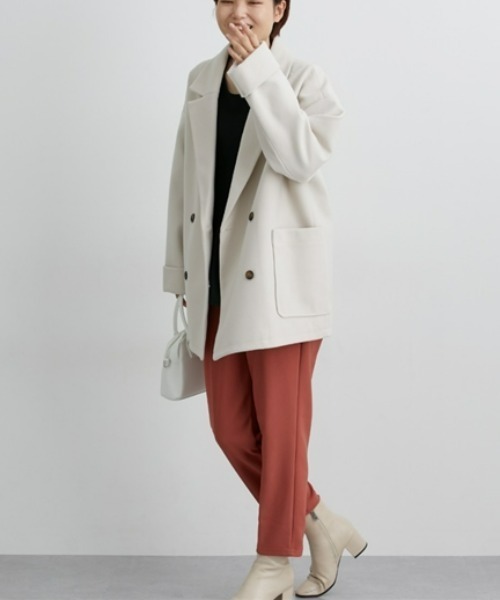 nissen（ニッセン）の「【販売終了】オーバーサイズダブルテーラージャケット（テーラードジャケット・レディース・チャコールグレー/アイボリー・M/L）」の19枚目の写真