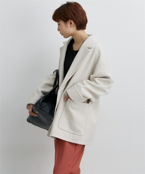 nissen（ニッセン）の「【販売終了】オーバーサイズダブルテーラージャケット（テーラードジャケット・レディース・チャコールグレー/アイボリー・M/L）」の21枚目の写真