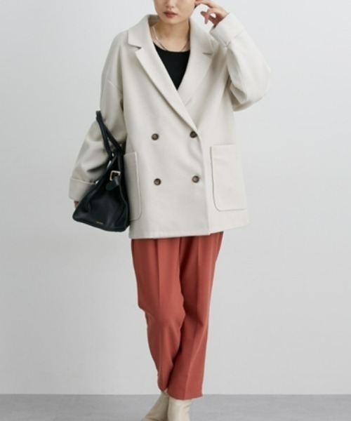 nissen（ニッセン）の「【販売終了】オーバーサイズダブルテーラージャケット（テーラードジャケット・レディース・チャコールグレー/アイボリー・M/L）」の17枚目の写真