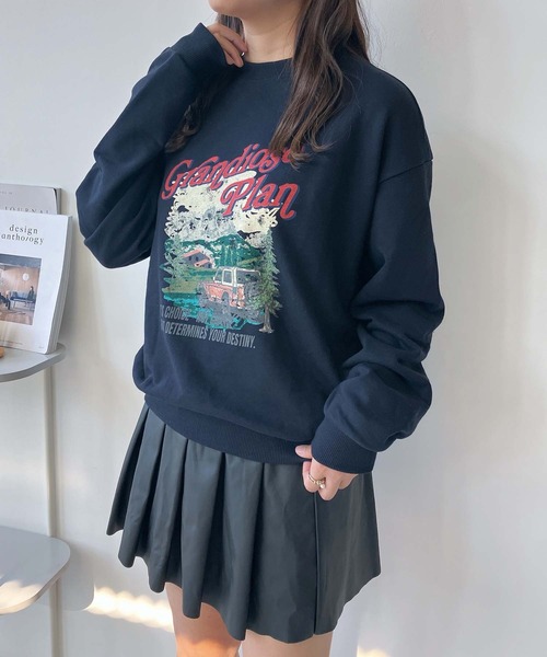 AS KNOW AS plus（アズノゥアズプラス）の「◇シンプルアソートデザインスウェットプルオーバー（クルマ・サガラロゴ刺繍）（スウェット・レディース・ブラック系その他/グリーン系その他/ネイビー系/アイボリー系・FREE）」の13枚目の写真