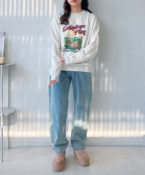 AS KNOW AS plus（アズノゥアズプラス）の「◇シンプルアソートデザインスウェットプルオーバー（クルマ・サガラロゴ刺繍）（スウェット・レディース・ブラック系その他/グリーン系その他/ネイビー系/アイボリー系・FREE）」の10枚目の写真