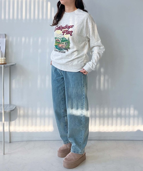 AS KNOW AS plus（アズノゥアズプラス）の「◇シンプルアソートデザインスウェットプルオーバー（クルマ・サガラロゴ刺繍）（スウェット・レディース・ブラック系その他/グリーン系その他/ネイビー系/アイボリー系・FREE）」の11枚目の写真