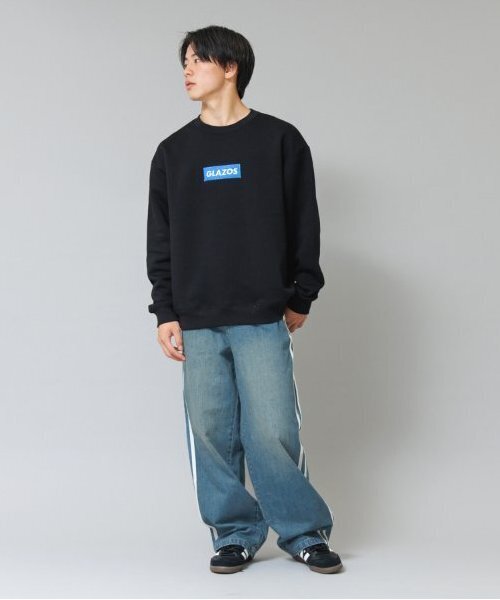 GLAZOS(グラソス)の「【大人向けサイズあり】デニム・配色ラインパンツ(デニムパンツ・キッズ・ブルー/ライトブルー/ブラック・S/M/L/LL)」の4枚目の写真