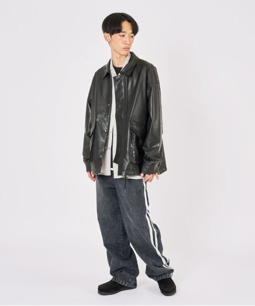 GLAZOS(グラソス)の「【大人向けサイズあり】デニム・配色ラインパンツ(デニムパンツ・キッズ・ブルー/ライトブルー/ブラック・S/M/L/LL)」の13枚目の写真