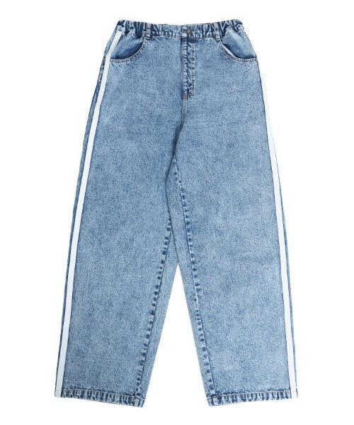 GLAZOS(グラソス)の「【大人向けサイズあり】デニム・配色ラインパンツ(デニムパンツ・キッズ・ブルー/ライトブルー/ブラック・S/M/L/LL)」の21枚目の写真