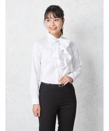 HARUYAMA（ハルヤマ）の「【ViVi】4WAY フリル＆リボン ブラウス 洗える 形態安定 透け防止 フレッシャーズ 就活 卒業式 入学式 セレモニー オフィス シャツ（シャツ/ブラウス）」