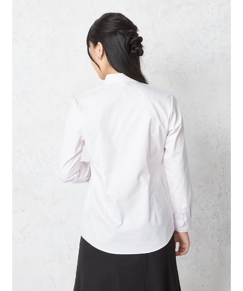 HARUYAMA(ハルヤマ)の「【ViVi】4WAY フリル&リボン ブラウス 洗える 形態安定 透け防止 フレッシャーズ 就活 卒業式 入学式 セレモニー オフィス シャツ(シャツ/ブラウス・レディース・ホワイト/ライトピンク/サックスブルー・9号/13号/5号/7号/11号/17号/15号)」の12枚目の写真