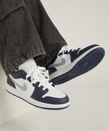 《親子コーデ対応商品》エア ジョーダン 1 LOW ジュニアシューズ / Air Jordan 1 Low Big Kids' Shoes 553560-141 White